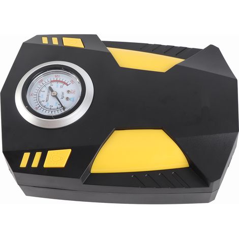 Gonfleur de pneus portable, compresseur d'air rechargeable, pompe à pneus avec 3 embouts, pompe à air électrique 12 V pour voiture, moto, vélo, ballon (1/5)