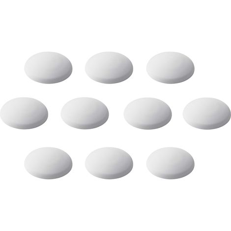 Metafranc fermaporta Ø 40 mm - adesivo - bianco - 10 pezzi in un pratico set - Protezione murale affidabile - Per aprire delicatamente di porte e finestre / tampone parete / pad / 431816