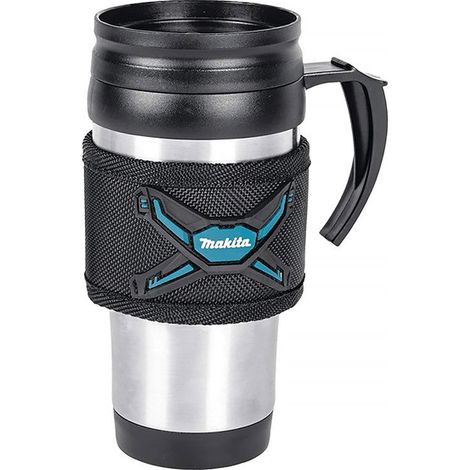 Makita – Mug thermos 400 ml E05608 – Clip ceinture intégré – Support porte-stylo – Pour professionnels en déplacement