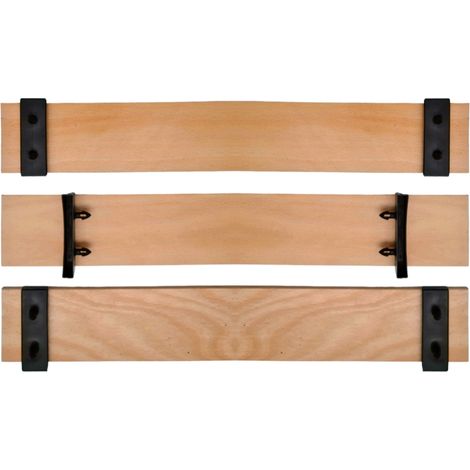 Lot de 3 lattes lit sommier 70 cm 700x80x8 mm avec 6 embouts 7 plis, latte lit sommier bz clic clac cadre siege SCM Créations (1/5)