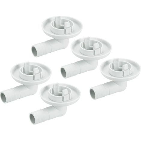 sourcing map Climatisateur Vidange Tuyau Connecteur 23mm 30mm Tube Coude Raccord Remplacement Pièce Accessoires pour Mini-Split Fenêtre AC, Beige Paquet de 5 (1/5)