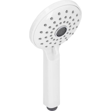 Weiße Keramik-Druckhandbrause DCH3010, verstellbarer Duschkopf für Damen, japanischer, koreanischer und europäischer Stil, Badezimmerbrause. (1/5)