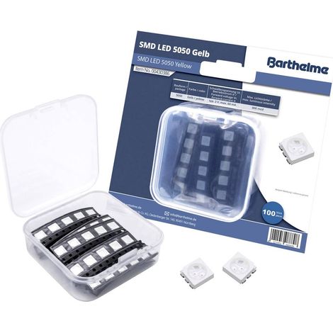 Barthelme Jeu de LED SMD 5050 jaune 800 mcd 120 ° 60 mA 2 V Bulk (1/2)