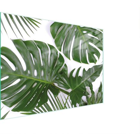 TAGLIERE IN VETRO 30x22 MONSTERA (1/5)