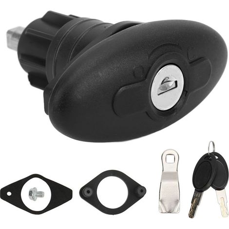 Serrure de porte de cabine de camping-car 30mm Alliage de zinc et nylon Épaisseur de porte 1-35mm Mécanisme de déverrouillage simple (1/5)