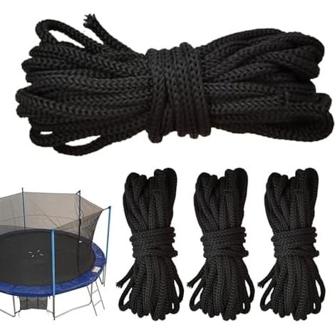 Cordons De Filet Trampoline, 4 Pièces Corde Connexion 4,6 M Trampolines en Maille Tissée, Solide Et Résistante pour -