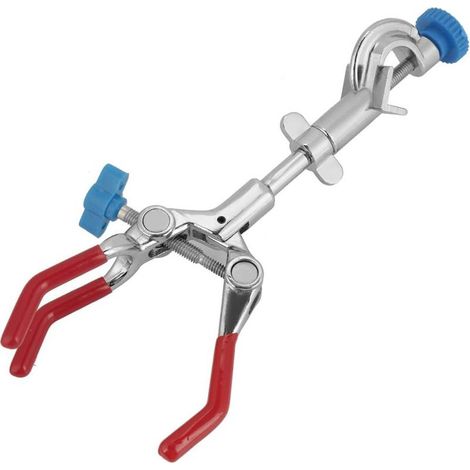 Lab Clamp - réglable en trois volets pivotant Flask laboratoire Clamp Tube à essai condenseur Erlenmeyer Beaker Holder Accessoires de laboratoire (1/5)