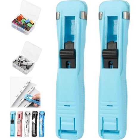 Agrafeuse portable à pinces reliure, incluant 100 réutilisables (1/5)