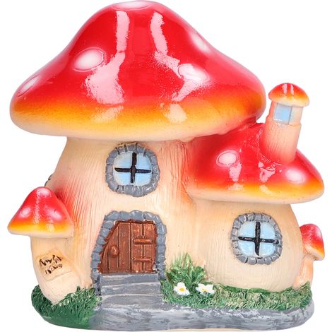 Petit champignon maison décoration mousse Micro paysage décorations bonsa champignon Sculpture résine artisanat.