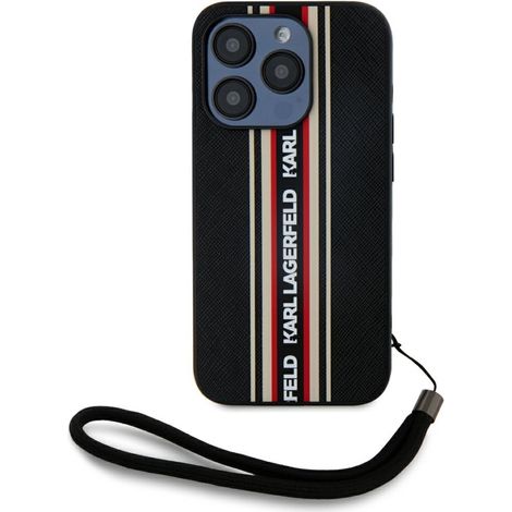 Karl Lagerfeld Saffiano Black iPhone 15 Pro Hülle (1/5)