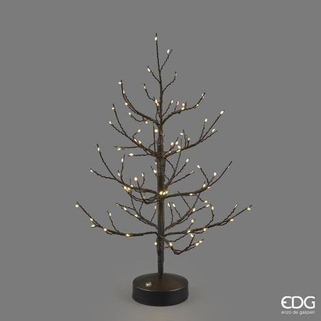 EDG Enzo De Gasperi Albero di Natale LED Faggio Nero 90 MiniLED H45 cm con USB – Albero Natalizio Luminoso (1/3)