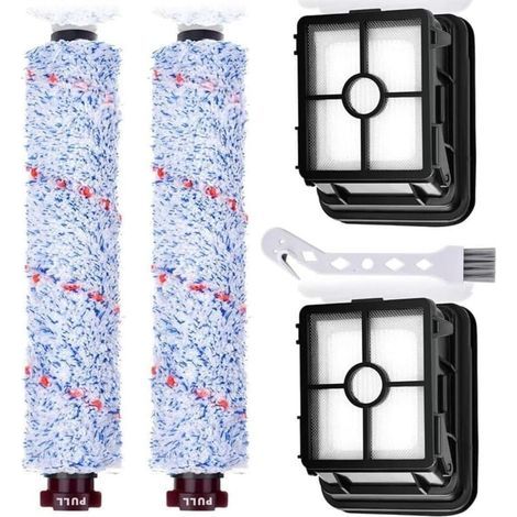 Set di 5 spazzole per rulli, filtri, spazzola di pulizia per rulli principali per Bissell CrossWave 1713Z. Filtro per rullo 1868 per spazzola 1866 Ricambi per aspirapolvere (1/4)