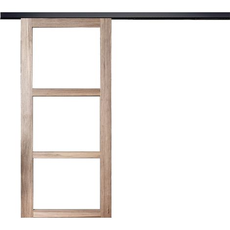 Porta Scorrevole Frake Vetro trasparente H204 x L83 + listello nero