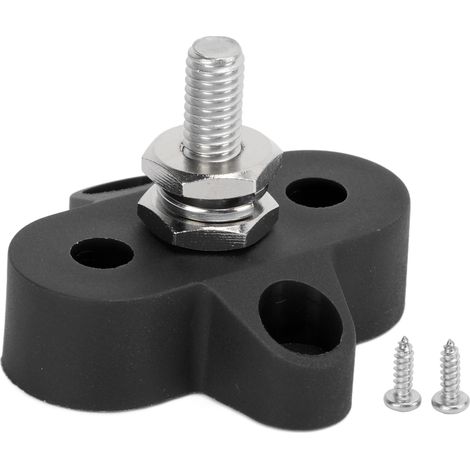 Bornier de Distribution d'énergie pour batterie robuste DC 48V M6, poste de jonction pour voiture, remorque marine, camping-car, bateau, noir (1/5)