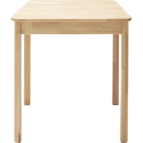 Table de salle à manger en bois hêtre massif huilé coloris naturel - longueur 60 x hauteur 76 x profondeur 80 cm (1/4)