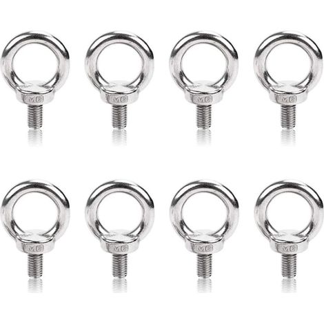 golfari in acciaio inox 304, viti a occhiello con filettatura maschio M6, resistenti alla corrosione, per casa e ufficio.