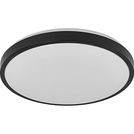 OSRAM Plafonnier LED ORBIS LONDON 400mm, noir, 24W, 2700lm, couleur de lumière blanc chaud, répartition lumineuse très homogène, longue durée de vie, module LED non remplaçable, rond, IP20, 3000K. (1/4)