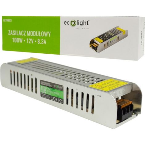 Alimentatore LED 100W 12V 8,33A IP20 Slim Ecolight (1/3)