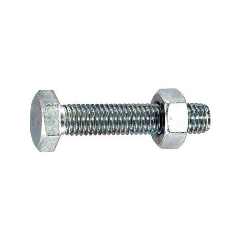 Boulon tête hexagonale acier zingué Ø 6 x L 20 mm - Paquet de 70 - Maxiburo (1/2)