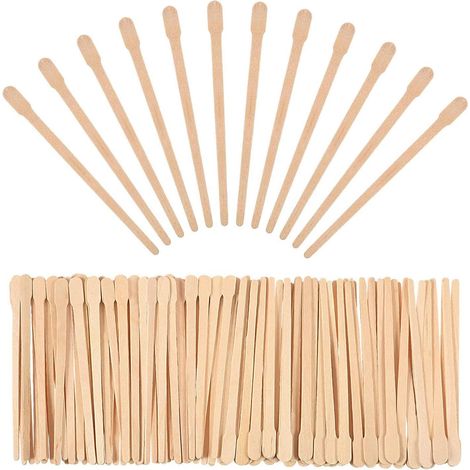 Spatules à Cires, Spatules Épilation en Bois, Spatule Cire Chaude, 200 Spatule Application Cire Chaude, Spatule Jetable, Bâtonnets en Bois,Bâtons De Cire Baton Epilatoire Jetable,Bâton Epilation Cire (1/5)