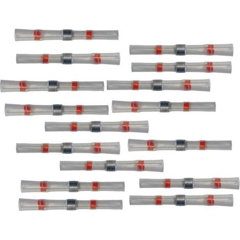 Oc-Pro – Cosse électrique isolée prolongateur thermorétractable rouge – Section 0.5 à 1.5 mm² – 40 manchons avec résine d'étanchéité
