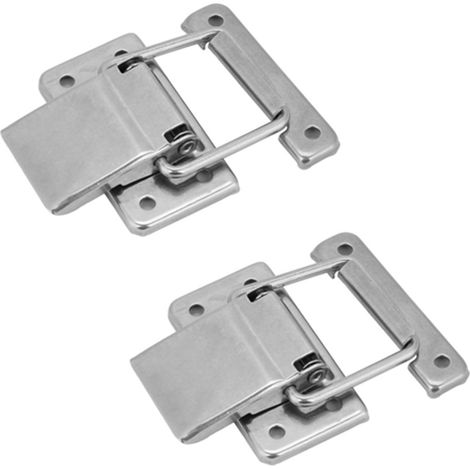 2 Edelstahlverbinder für Gehäuse, federbelastete Riegel, Hebelschlösser (1/5)