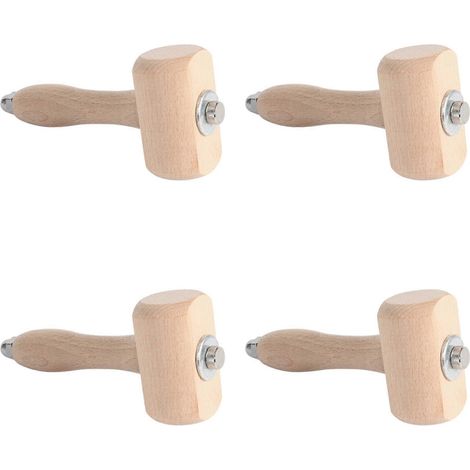 Kit d'outils de couture et de sculpture du cuir comprenant 4 maillets en bois (bois) (1/5)