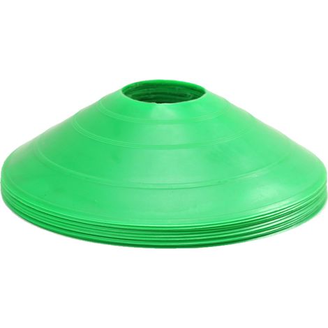 Lot de 10 cônes de football en forme de disque, résistants et parfaits pour marquer le terrain lors de l'entraînement d'agilité, du football, des activités sportives pour enfants et autres sports. Dim (1/5)