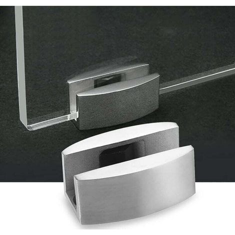 La pince de charnière de pivot de porte fixe la fixation de butée de porte de verre coulissante sans cadre pour la salle de bains (1/4)