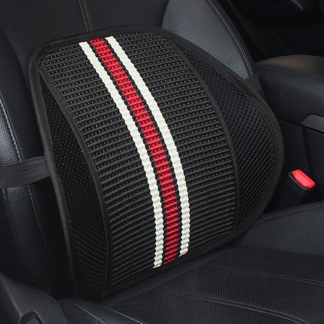 Coussin lombaire universel pour voiture, fauteuil de bureau, canapé, dossier, noir (1/5)