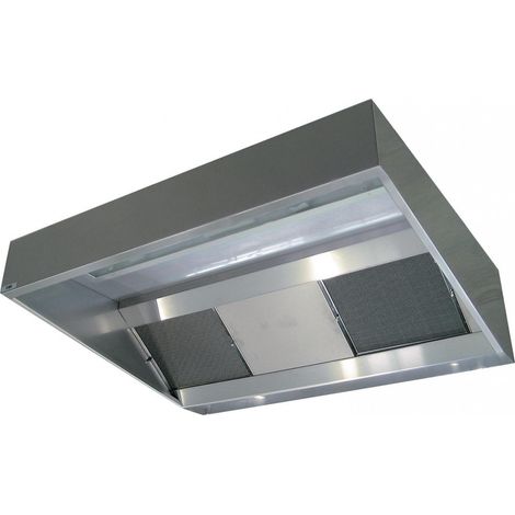 Hotte motorisée extra-plate, hauteur 40 cm, longueur 1 m, sans visière S&P (UNELVENT) 227054