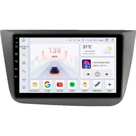 Carplay, reproductor multimedia, sistema de navegación, compatible con Seat Altea XL Toledo 2004 - 2015, S4 (8 núcleos 4G 32G) (1/2)