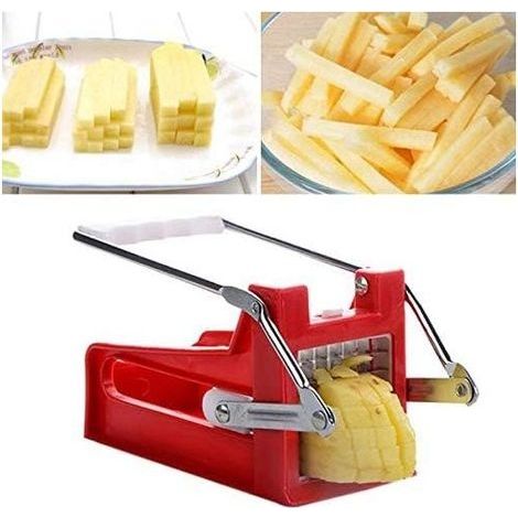 Coupe Frites épaissir Coupe Pommes de Terre en Acier Inoxydable Déchiqueteuse de Pommes de Terre Français Frites Coupeur de Trancheur pour Oignon Pomme de Terre Carotte Fruit (1/5)