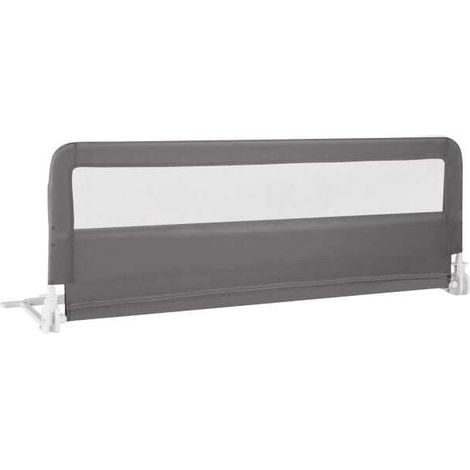 150CM Foldable Baby Bed Rail Guard with Washable Cover and Safety Strap-Grey (1/5)