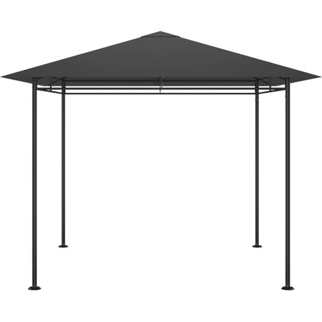Tonnelle Barnum de Jardin, Pavillon, Pergola, Tente de jardin, 3x3x2,7 m Anthracite 180 g/m² OIB5933E (1/4)