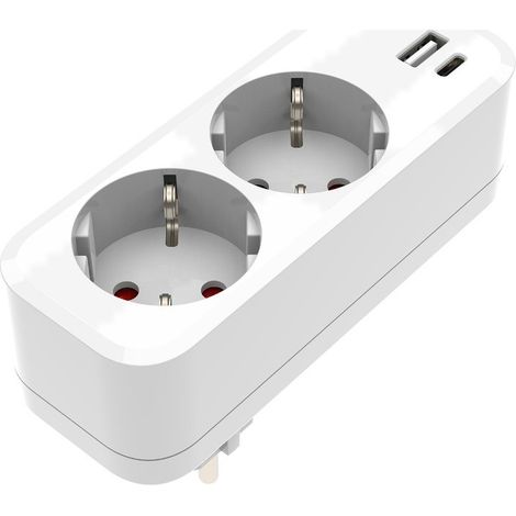 ADAPTADOR ONLEX PC 2TOMAS 16A.USB+TYPE C