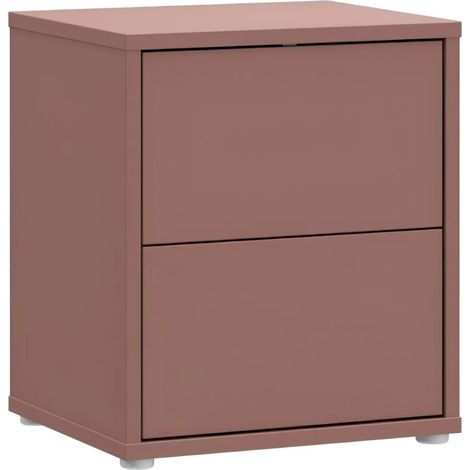 Comodino Medea 2 cassetti terracotta 50x41.5x57.5H