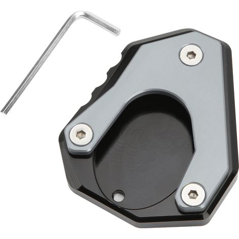 Support de selle élargi pour moto, plaque latérale élargie, pièce de rechange en alliage d'aluminium compatible avec NINJA250 300 400 2018+ (couleur titane) (1/5)