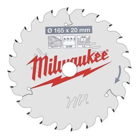 Milwaukee 4932471294 Universelles Sägeblatt 165 mm 24 Zähne