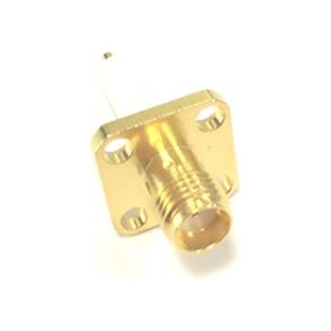 Connecteur coaxial RS PRO Femelle Droit, raccordement A souder 50O Montage sur Platine ( Prix pour 1 )