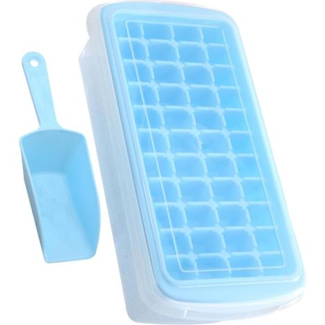 Bac à Glaçons en Plastique Pp 44 Cases avec Couvercle et Pelle, (1/5)