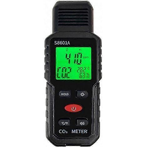 Détecteur de dioxyde de carbone 3 en 1 et moniteur de qualité de l'air - Détecteur portable de dioxyde de carbone 5000 ppm pour la mesure de la qualité de l'air intérieur, de la température et de l'hu (1/5)