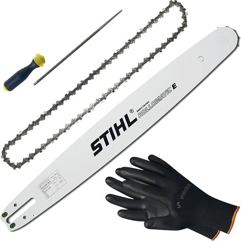Kettensäge Zubehör - Sägekette 35cm Picco Micro 3 Ersatzkette + Schwert 35cm + Feilenheft mit Feile 4mm (1/5)