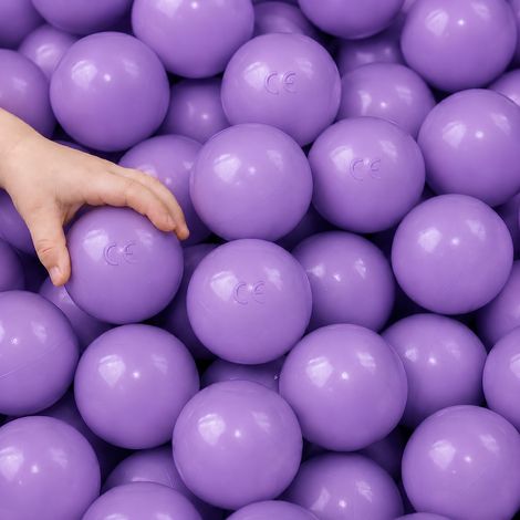 LittleTom 50 Boules en PE 5,5cm de diamètre pour remplir piscine bébé Violet (1/5)
