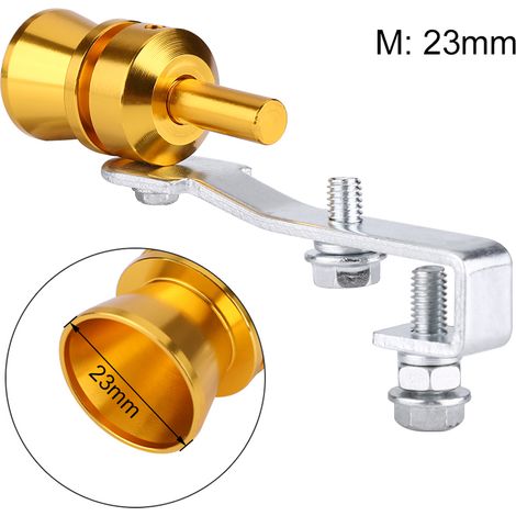 Sifflet d'échappement turbo sonore doré pour voiture - Simulateur de valve de décharge automatique M (1/5)