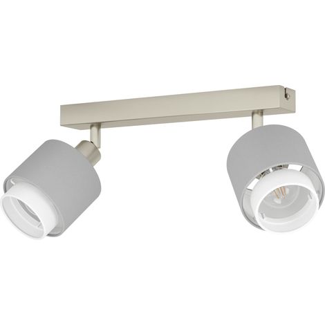 Eglo 2er Spot Bellizzi nickel matt 31 x 18,5 cm E14 Deckenlampen & Kronleuchter (1/3)