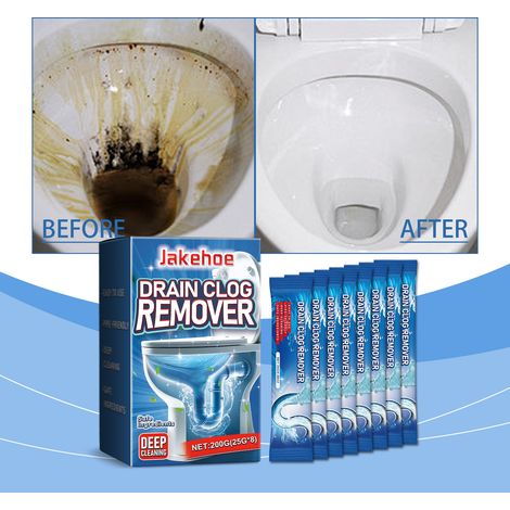 Déboucheur de canalisations de toilettes, nettoyant pour toilettes, désodorisant, parfum, agent déboucheur -- 200 g (25 g x 8) -- AKRACING (1/5)
