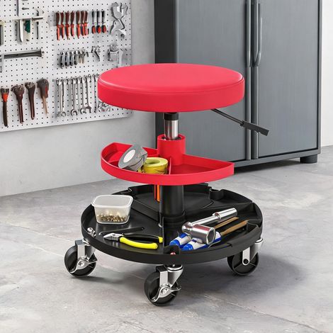 Tabouret de mécanicien rot en stahl Kunststoff 38 x 38 x 51 cm (1/5)