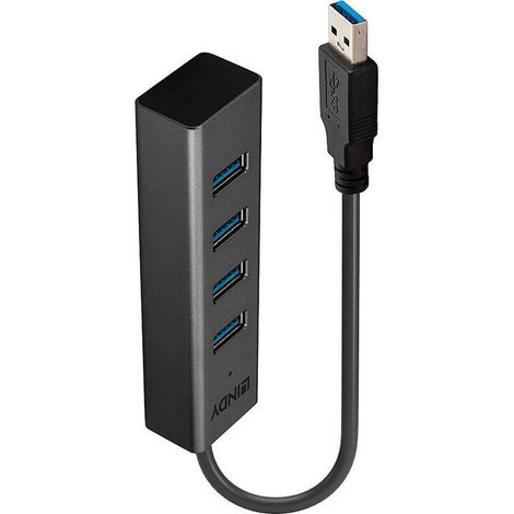 Concentrador USB 3.0 de 4 puertos Lindy, 43324 (1/4)