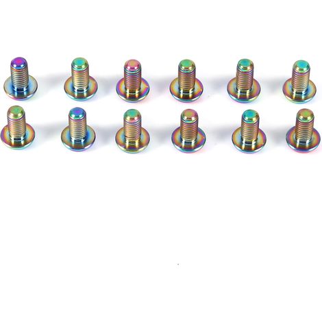 12 vis T25 en titane pour frein à disque de vélo, vis à tête Torx colorées pour bicyclettes (1/5)